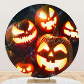 Lofaris Halloween Luminous Pumpking Custom Circle Backdrop