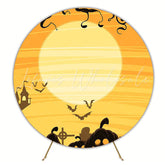 Halloween Moon Round Backdrop for Spooky Party Event