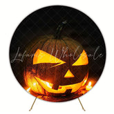 Halloween Night Round Backdrop for Spooky Fun Theme