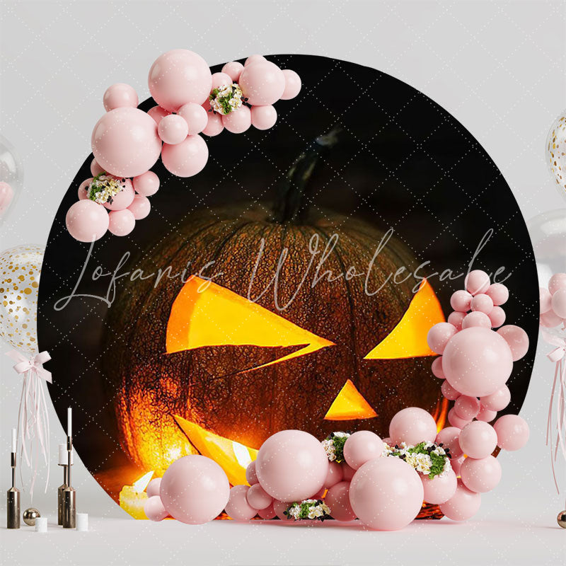Halloween Night Round Backdrop for Spooky Fun Theme