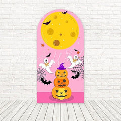 Halloween Pink Moon Pumpkin Arch Backdrop For Unique Decorations