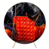 Halloween Round Backdrop For Spooky Kids Party Celebration