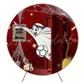 Halloween World Cup Mascot Round Backdrop for Spooky