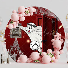 Halloween World Cup Mascot Round Backdrop for Spooky