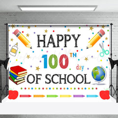 Lofaris Happy 100th Day Stationery Back To School Backdrop