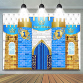 Lofaris Happy 1St Birthday Castle Crown Backdrop For Kids