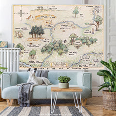 Lofaris Happy Bear Old Style Home Map Birthday Party Backdrop