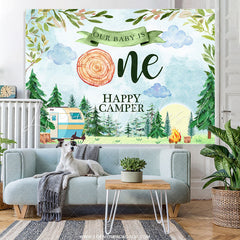 Lofaris Happy Camper For First Birthday Cute Backdrop