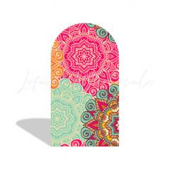Happy Lohri Holiday Mandala Background Arch Backdrop Wall Cloth Cover