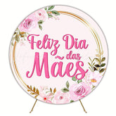 Happy Mother’s Day Flowers Round Backdrop for Warm Wishes
