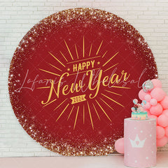 Lofaris Happy New Year 2024 Round Party Holiday Backdrop