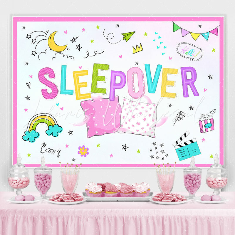 Lofaris Happy Sleep Over Night Cute And Relaxed Party Backdrop