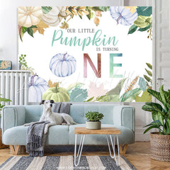 Lofaris Harvest Season Autumn Pumpkin Happy Birthday Backdrop