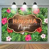 Lofaris Havana Night Theme Floral And Forest Party Backdrop