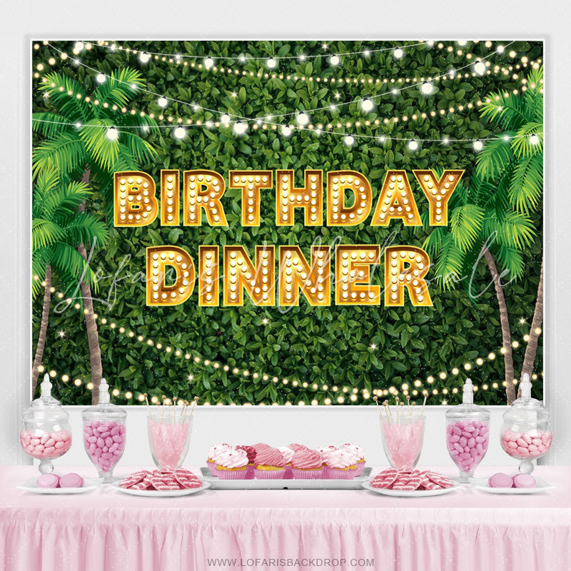 Lofaris Hawaii Coconut Trees Birthday Dinner Backdrop