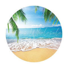 Lofaris Hawaii Theme Custom Round Summer Birthday Backdrop