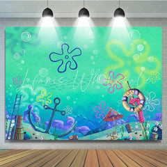 Hawaii Undersea Cartoon Summer Aloha Seaweed Photography Backdrop