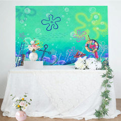 Hawaii Undersea Cartoon Summer Aloha Seaweed Photography Backdrop