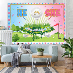 Lofaris Cute Golf Course Theme Gender Baby Shower Backdrop