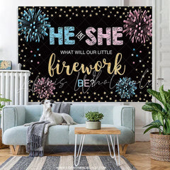 Lofaris He Or She Independence Day Spark Gender Reveal Banner