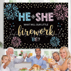 Lofaris He Or She Independence Day Spark Gender Reveal Banner