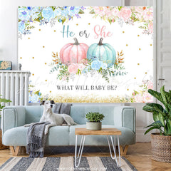 Lofaris He Or She What Will Baby Be Autumn Shower Backdrop
