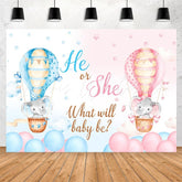 Lofaris He Or She What Will Baby Be Elephant Shower Backdrop