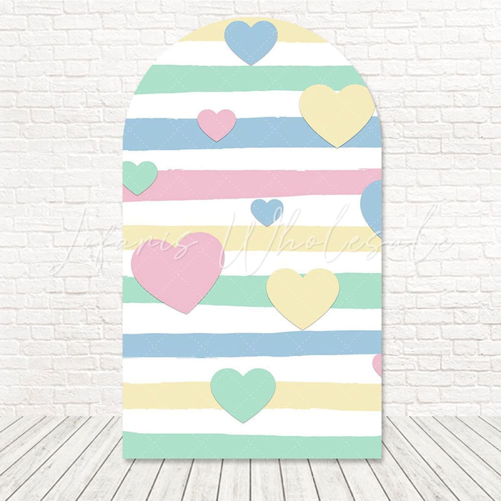 Hearts Rainy Sky Romance Arch Backdrop For Sweet Event Look