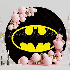Heroic Batman Round Backdrop For Superhero Party Theme
