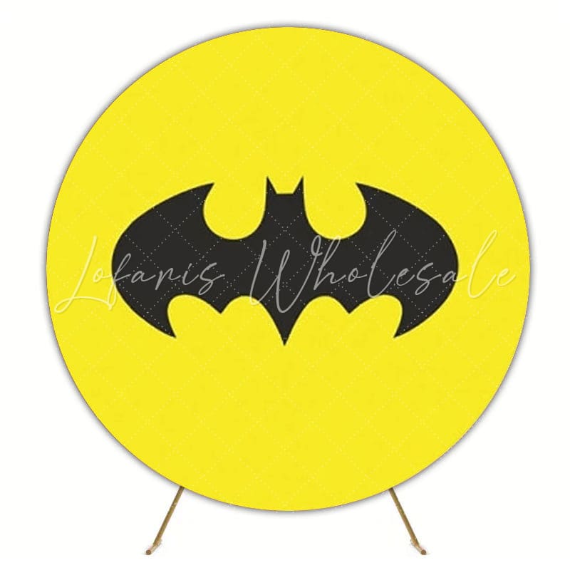 Heroic Batman Super Heroes Round Backdrop For Action-Packed Party Fun