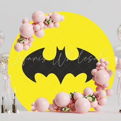 Heroic Batman Super Heroes Round Backdrop For Action-Packed Party Fun