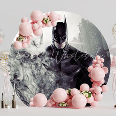 Heroic Batman Super Heroes Round Backdrop For Party Celebration