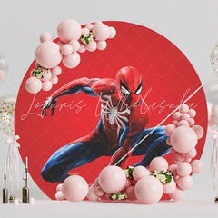 Heroic Spider-Man Super Heroes Round Backdrop For Action Kids Party