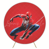 Heroic Spider-Man Super Heroes Round Backdrop For Action Kids Party