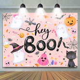 Lofaris Hey Boo Pink Halloween Backdrop For Baby Shower