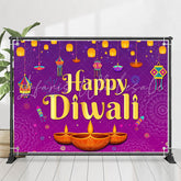 Lofaris Hindu Festival Of Light Party Purple Diwali Backdrop