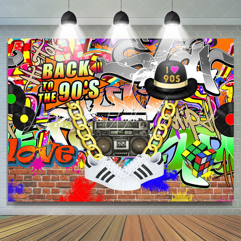 Lofaris Hip Hop Back To The 90s Birthday Backdrop For Party