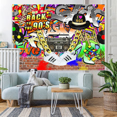Lofaris Hip Hop Back To The 90s Birthday Backdrop For Party
