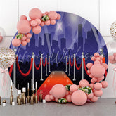 Lofaris Hollween Red Carpet Famous Round Holiday Backdrop