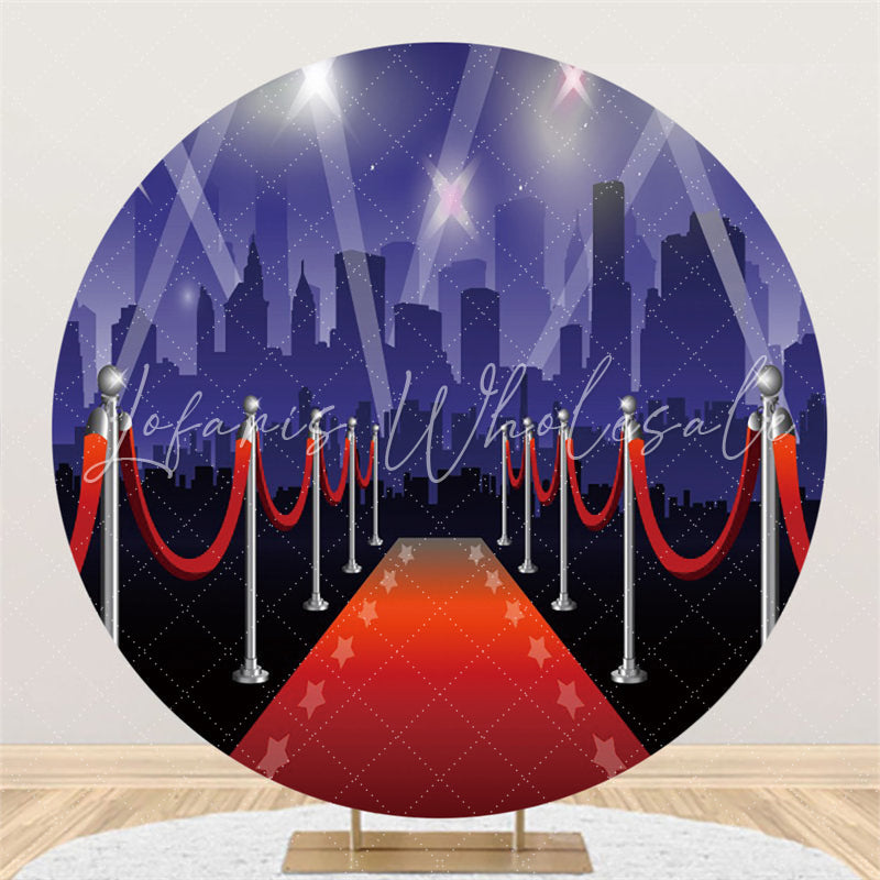 Lofaris Hollween Red Carpet Famous Round Holiday Backdrop