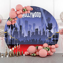 Lofaris Hollywood Night City Grand Stage Round Party Backdrop