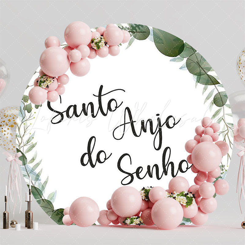Holy Angel of the Lord Round Backdrop for Religious Celebration