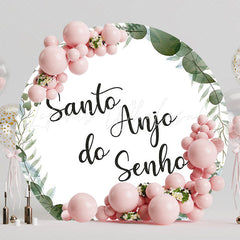 Holy Angel of the Lord Round Backdrop for Religious Celebration