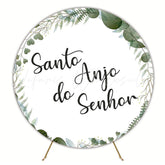 Holy Angel of the Lord Round Backdrop for Religious Celebration