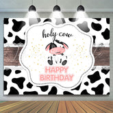 Lofaris Holy Cow Western Theme Happy Birthday Backdrop For Girl