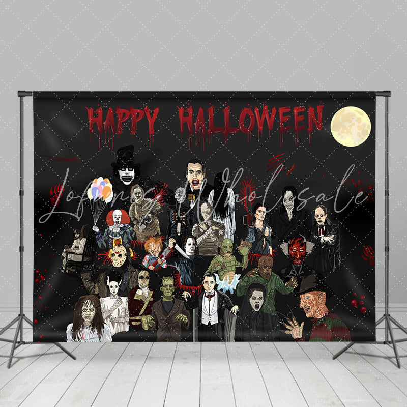 Lofaris Horror Movie Aesthetic Happy Halloween Backdrop
