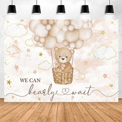 Lofaris Hot Air We Can Bearly Wait Baby Shower Backdrop