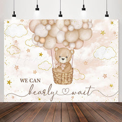 Lofaris Hot Air We Can Bearly Wait Baby Shower Backdrop