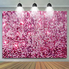 Lofaris Hot Pink Bokeh Glitter Happy Birthday Party Backdrop