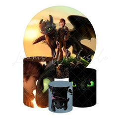 How To Train Your Dragon Disney Round Backdrop and Kit